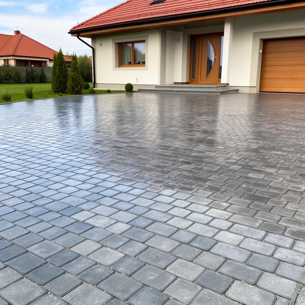 Čistenie zámkovej dlažby a chodníkov